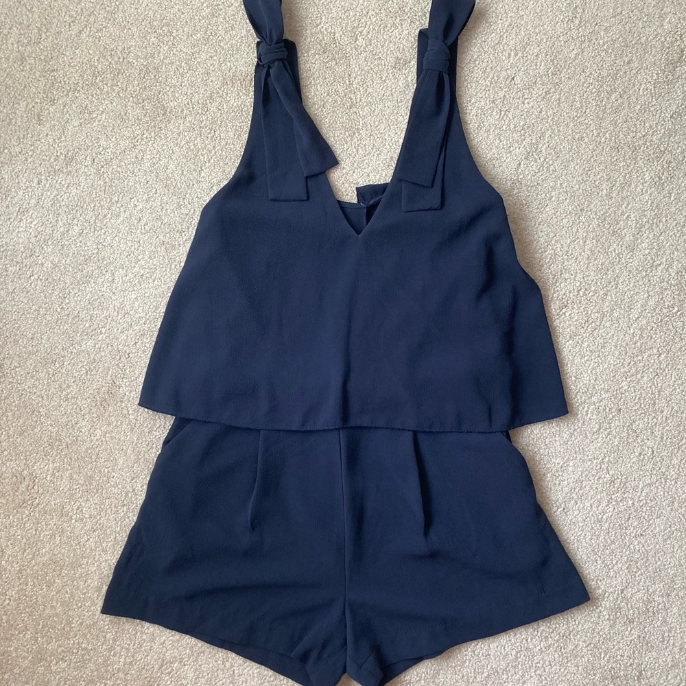 Flounced Top Romper